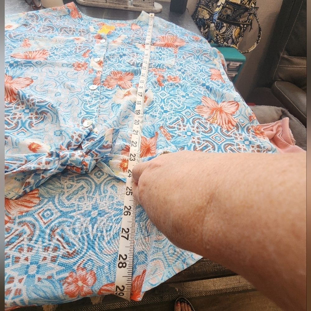 Ruby Rd. Tie Front Blouse - image 4